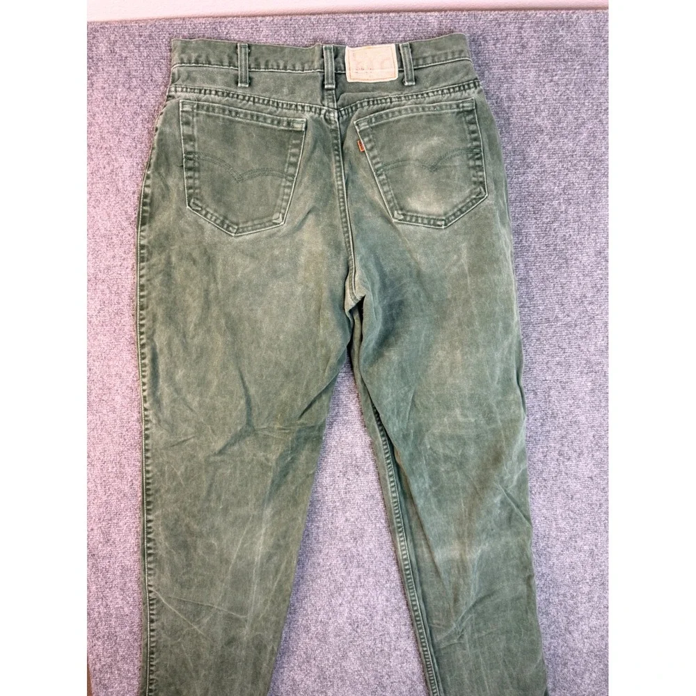 Vintage Levis 541 Jeans 34x32 Green Cotton Fade USA Made Sample Garment Mens 90s